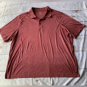 George Burgundy Short Sleeve Polo Size 3XL